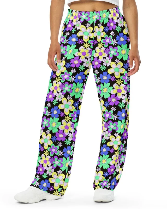 Crazy Daisy Wide Leg Pants Soft Cotton Pants