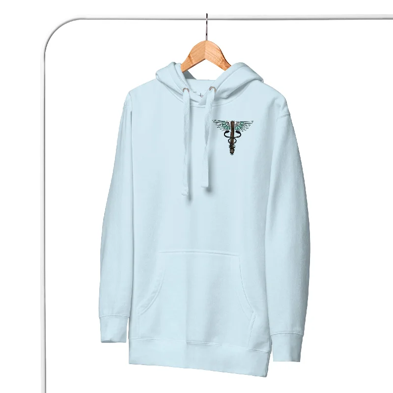 Cowgirl Caduceus- Unisex Hoodie Hoodie with High-Low Hem Asymmetrical Trendy