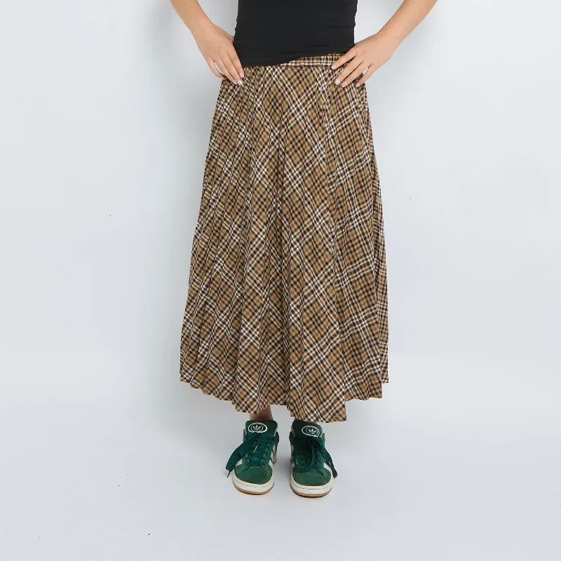 Tartan Maxi Skirt - UK  6 denim skirt durable