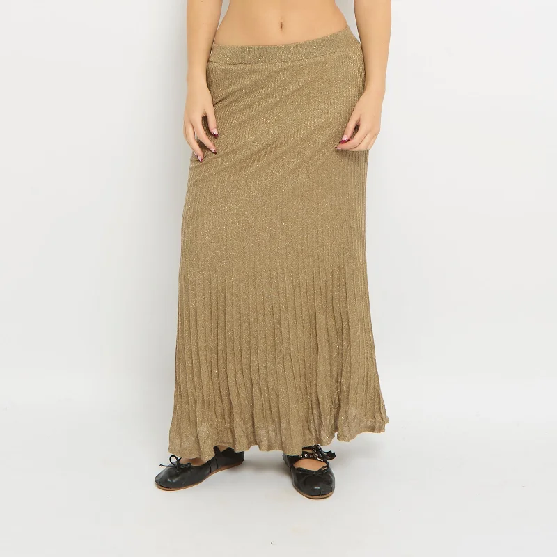 Sparkly Knitted Maxi Skirt- UK 8 wrap skirt elegant