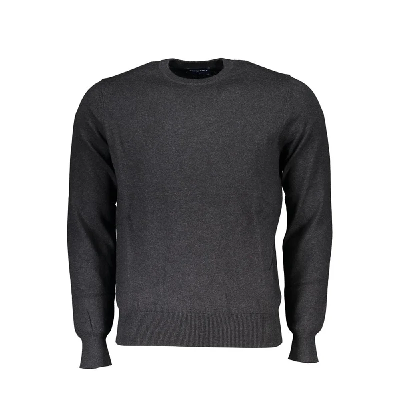 Gray Polyamide Men Sweater Spandex Rayon Corduroy