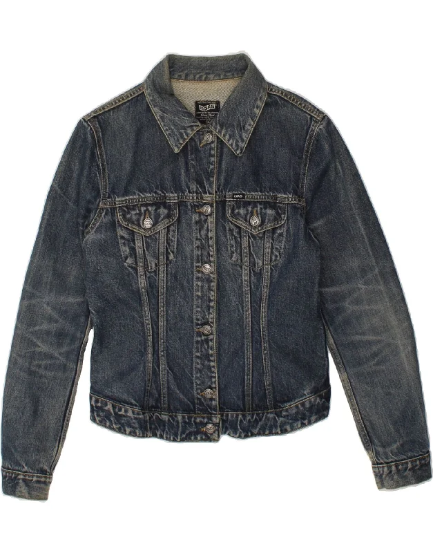 GAS Womens Crop Denim Jacket UK 18 XL Blue Cotton V-Neck Jacket Boat Neck Jacket Square Neck Jacket GAS Womens Crop Denim Jacket UK 18 XL Blue Cotton V-Neck Jacket Boat Neck Jacket Square Neck Jacket