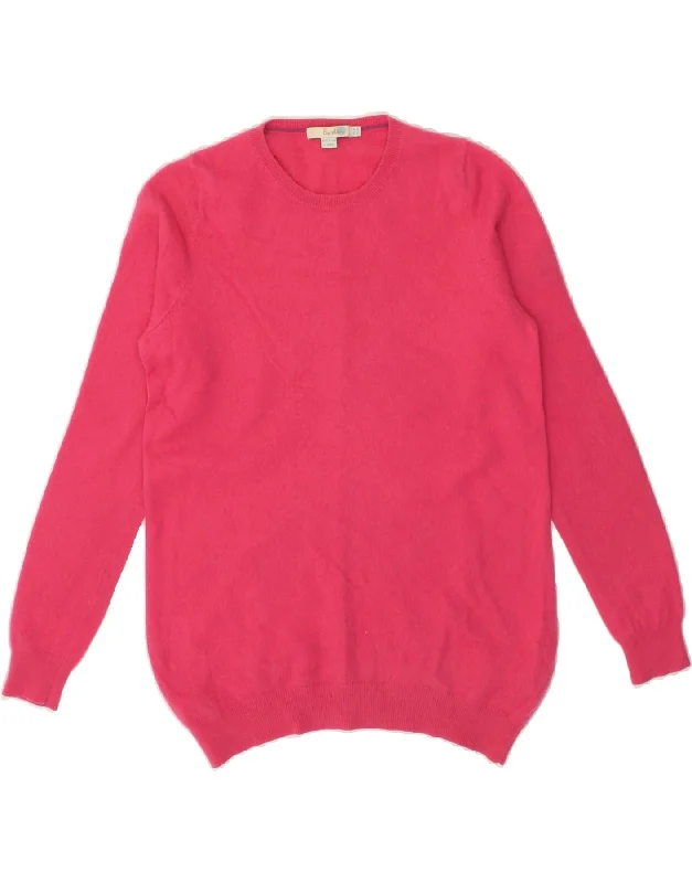 BODEN Womens Crew Neck Jumper Sweater UK 14 Large Pink Cashmere Solid Print Embellished BODEN Womens Crew Neck Jumper Sweater UK 14 Large Pink Cashmere Solid Print Embellished