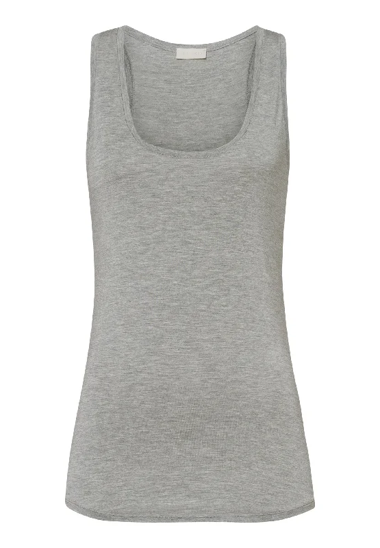 Yoga Racer Back Tank Top | Grit Melange 77995-1148 long tank top