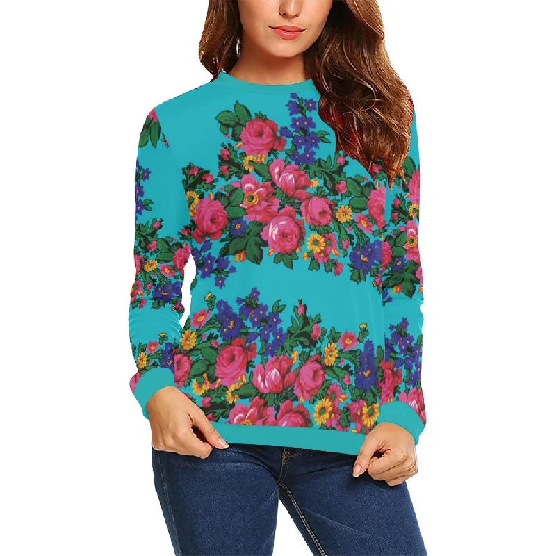 Kokum's Revenge-Sky Crewneck Sweatshirt for Women Hoodie with Half-Zip Sporty Casual Kokum's Revenge-Sky Crewneck Sweatshirt for Women Hoodie with Half-Zip Sporty Casual