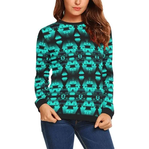 Dark-Deep Lake-Winter-Camp Crewneck Sweatshirt for Women Hoodie Sweatshirt Pullover