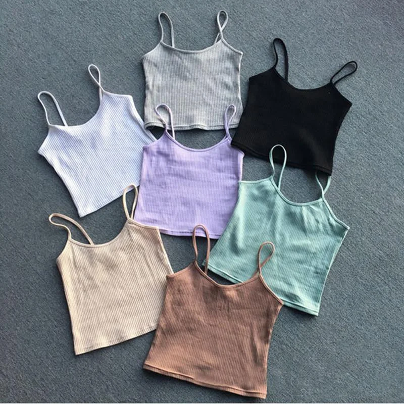 Women Bralette Bralet Bustier Crop Top Cami Tank Tops European style elasticity Sleeveless Vest sage tank top