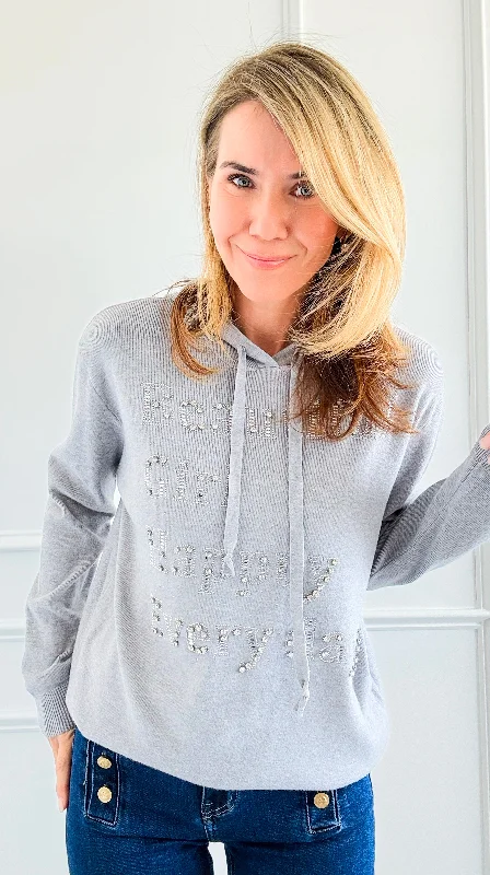 Beautiful Days Rhinestone Hoodie Hoodie with Oversized Fit Loose Comfortable