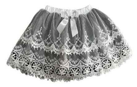 Little Girls Lace Overlay Skirt lace skirt elegant