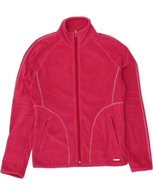 CHAMPION Womens Fleece Jacket UK 16 Large Pink Polyester Jacket Blazer Coat