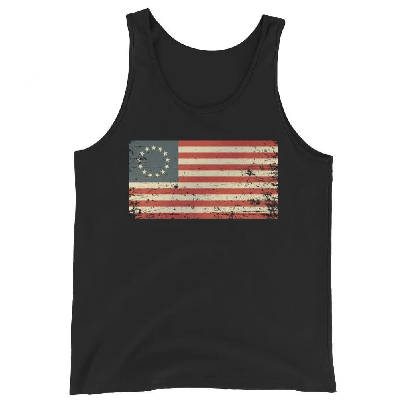 1776 Flag Unisex Tank Top fitted tank top