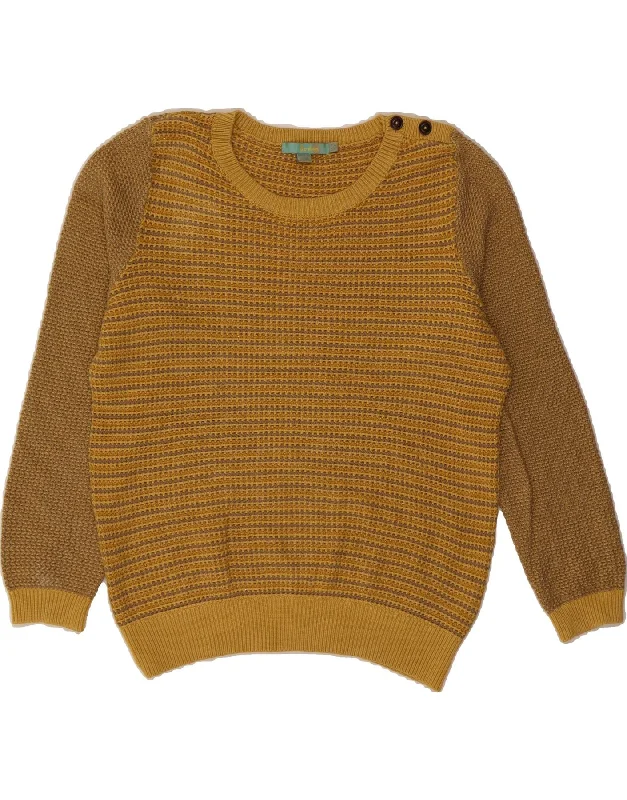 BODEN Womens Boat Neck Jumper Sweater UK 14 Large Brown Colourblock Cotton Nylon Fabric Polyester Fabric Spandex Fabric BODEN Womens Boat Neck Jumper Sweater UK 14 Large Brown Colourblock Cotton Nylon Fabric Polyester Fabric Spandex Fabric