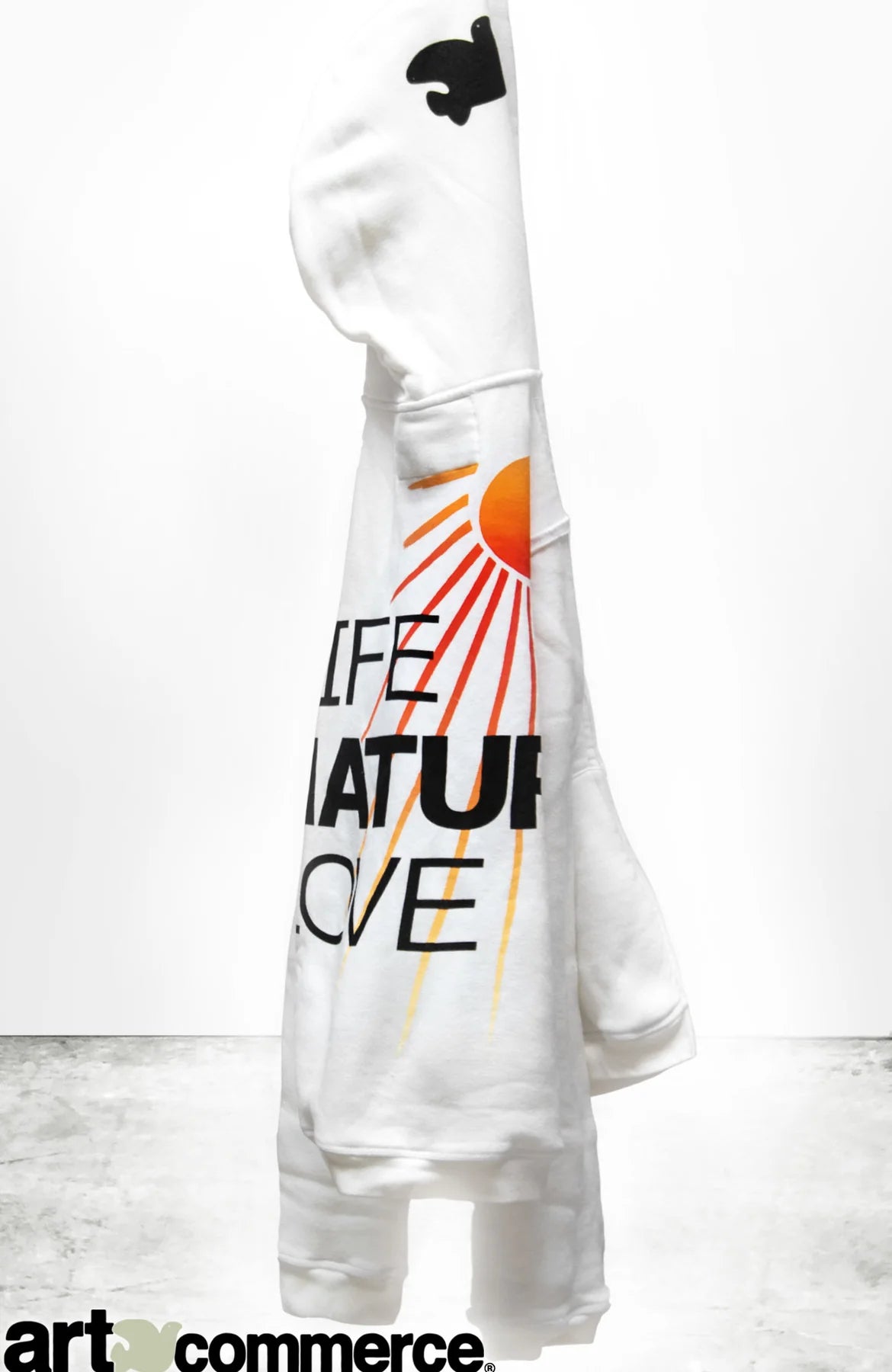 CIRCA'99 LIFENATURELOVE POLYBLEND FLUFF ZIP HOODIE- WHITE OUT Hoodie with Snap Buttons Easy Quick CIRCA'99 LIFENATURELOVE POLYBLEND FLUFF ZIP HOODIE- WHITE OUT Hoodie with Snap Buttons Easy Quick