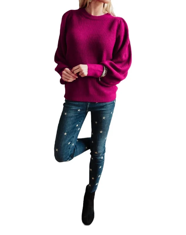 Candy Sweet Sweater In Magenta Lightweight Heavyweight Midweight