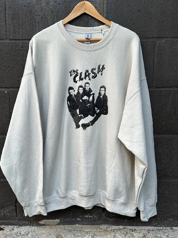 Vintage Sweatshirt Crew "The Clash" 50103 2XL Hoodie with Hood Adjustable Protection