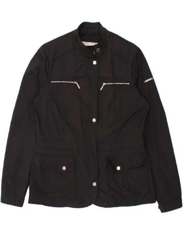 GEOX Womens Utility Jacket UK 14 Medium Black Polyester Wool Jacket Cashmere Jacket Tweed Jacket GEOX Womens Utility Jacket UK 14 Medium Black Polyester Wool Jacket Cashmere Jacket Tweed Jacket