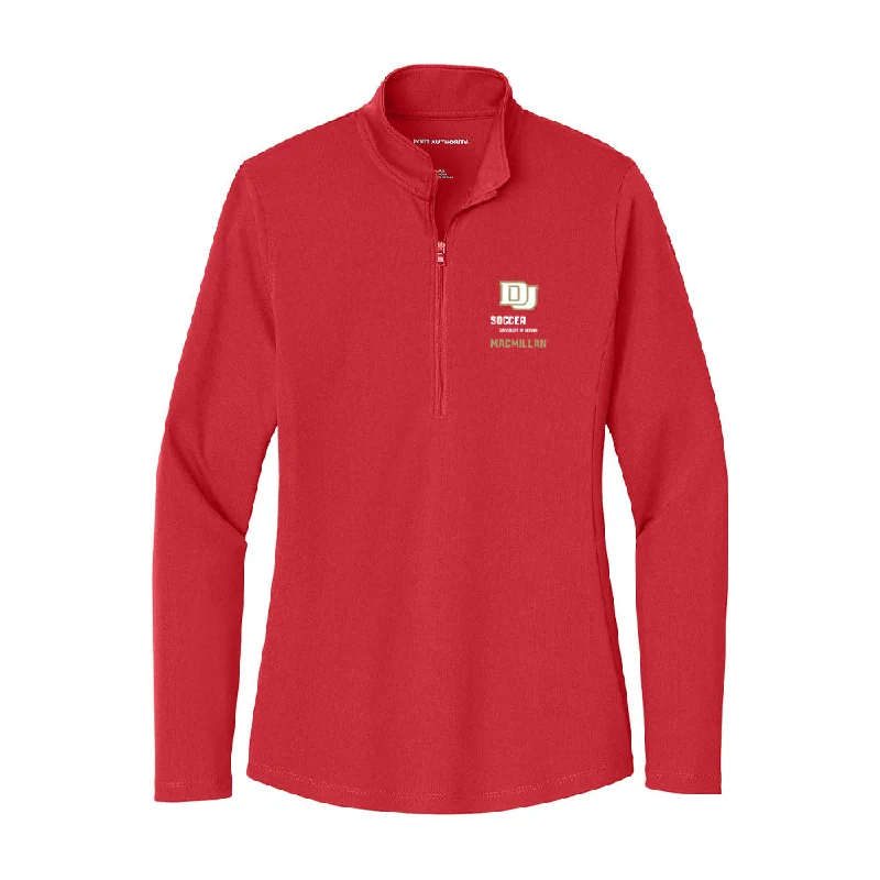 DU - NCAA Women's Soccer : Camryn MacMillan - Women's Lightweight Quarter Zip Jacket Fitted Jacket Loose Jacket Oversized Jacket DU - NCAA Women's Soccer : Camryn MacMillan - Women's Lightweight Quarter Zip Jacket Fitted Jacket Loose Jacket Oversized Jacket