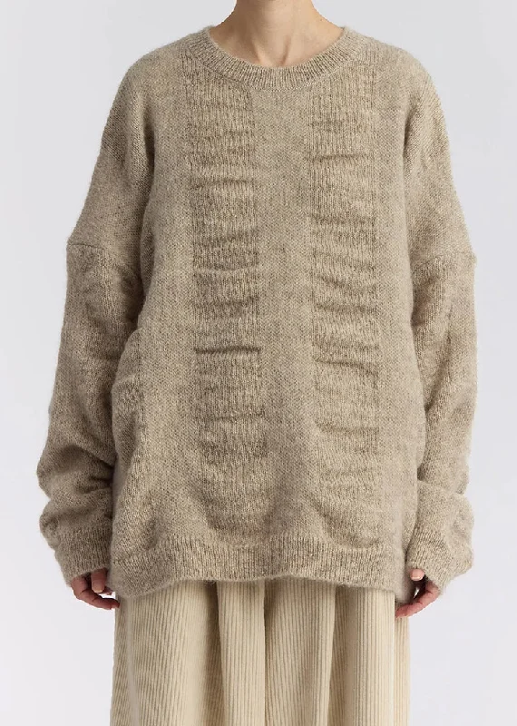 Black Crane - Waterfall Sweater in Natural Oversized Loose Flowy