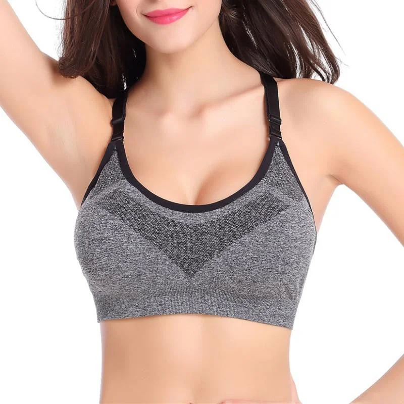 Women Bra Stretch Tank Top Bra Clothing For Femal Crop Tops Fitness Sportswear Vest lavender tank top