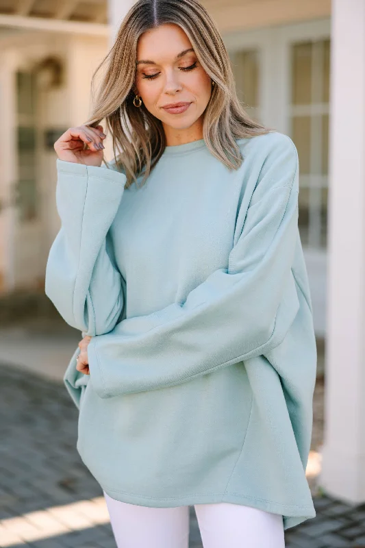 You've Got It All Dusty Green Oversized Sweatshirt Hoodie with Sequins Glamorous Eye-catching You've Got It All Dusty Green Oversized Sweatshirt Hoodie with Sequins Glamorous Eye-catching