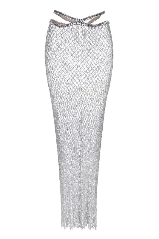 CASSANDRA CRYSTAL MESH MAXI SKIRT tulle skirt dreamy