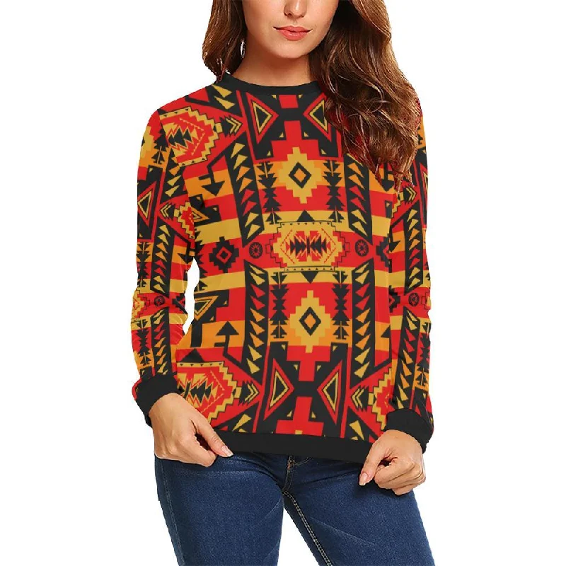 Chiefs Mountain Fire Crewneck Sweatshirt for Women Hoodie with Zipper Versatile Modern Chiefs Mountain Fire Crewneck Sweatshirt for Women Hoodie with Zipper Versatile Modern
