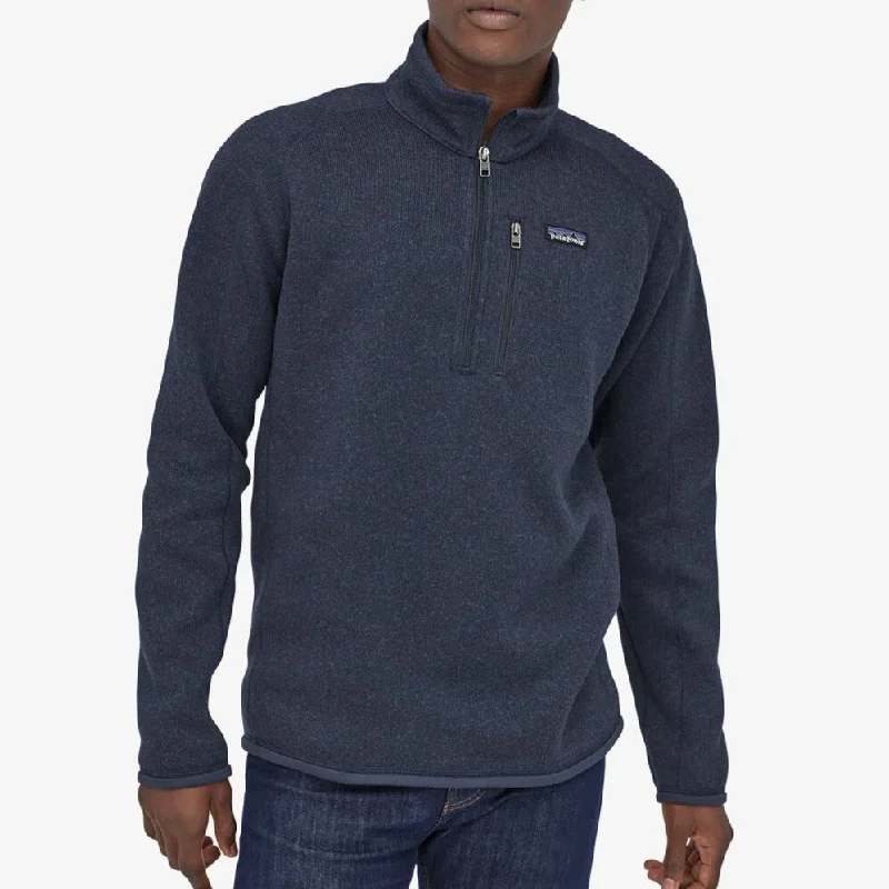 Men's Better Sweater® 1/4-Zip Fleece Boxy Sweater Fitted Sweater A-Line