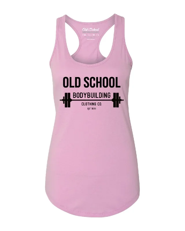 Ladies "Barbell Mono" Lavender Racerback Tank sexy tank top