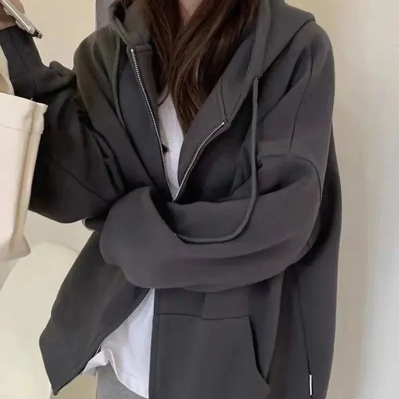 Women Hoodies Autumn Retro Solid Color Zip Up Oversized Sweatshirts Harajuku Long Sleeve Hooded Jackets Coat Plaid Jacket Tartan Jacket Houndstooth Jacket Women Hoodies Autumn Retro Solid Color Zip Up Oversized Sweatshirts Harajuku Long Sleeve Hooded Jackets Coat Plaid Jacket Tartan Jacket Houndstooth Jacket