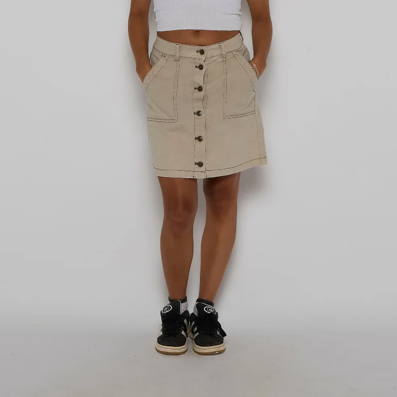 Utility Pocket Twill Skirt - UK 6 cashmere skirt fine