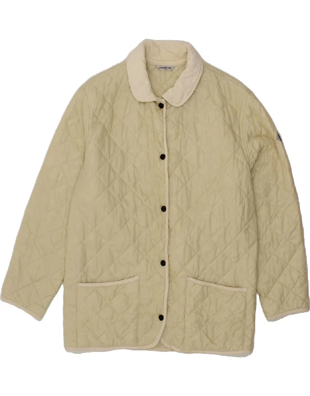 HENRI LLOYD Womens Quilted Jacket UK 16 Large Off White Nylon Knit Fabric Woven Fabric Fleece Fabric HENRI LLOYD Womens Quilted Jacket UK 16 Large Off White Nylon Knit Fabric Woven Fabric Fleece Fabric