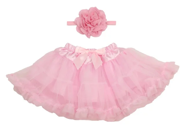 Baby Girl Ruffle Skirt With Headband Set silk skirt luxurious
