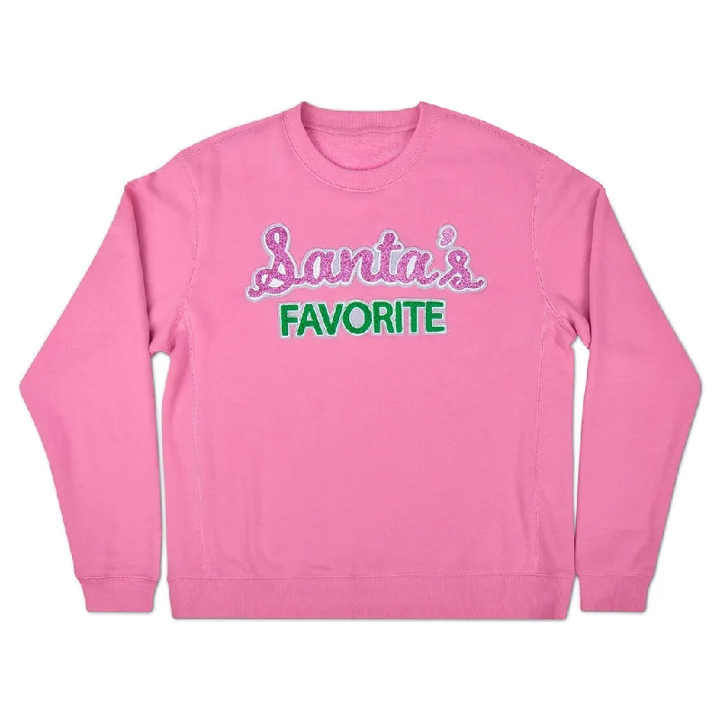 Santa's Favorite Sweatshirt Hoodie with Neon Bright Vibrant