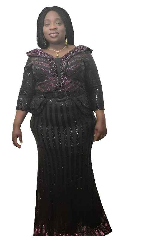 Sequin belted dress Tunics Winter warm
