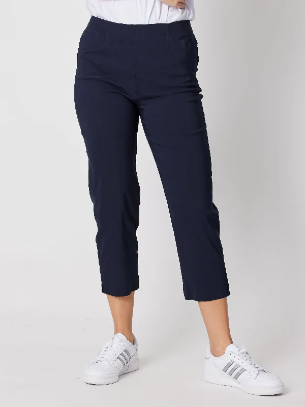 Zara Stretch Pant - Navy Fashionable Work Pants