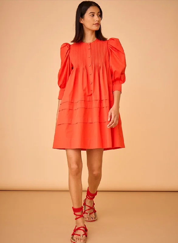 Sidney Dress (Red Orange) Tunics Wedding white