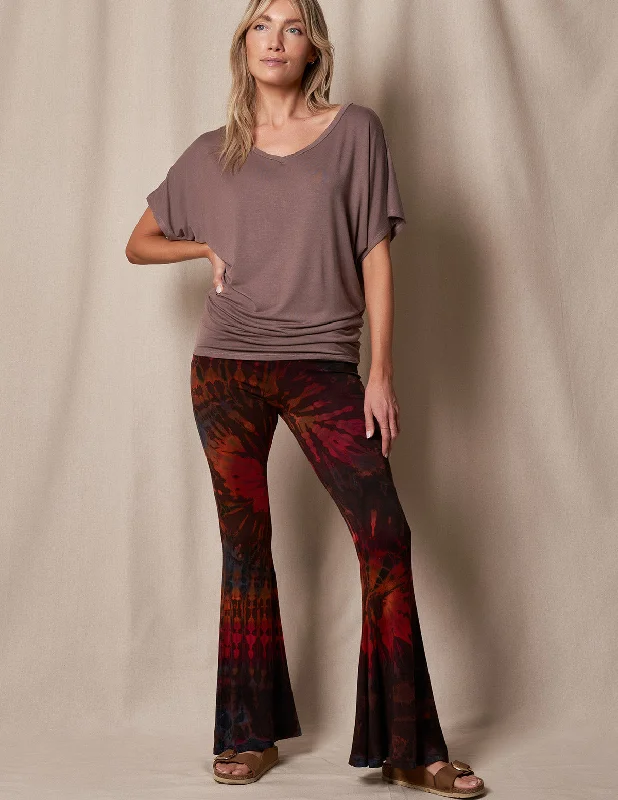 Tie-Dye Flare Bottom Pants High-Waist Jogger Pants