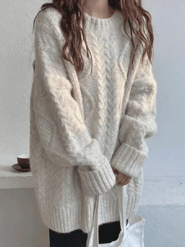 Cable Knit Jumper Sweater Stylish Fashionable Trendy