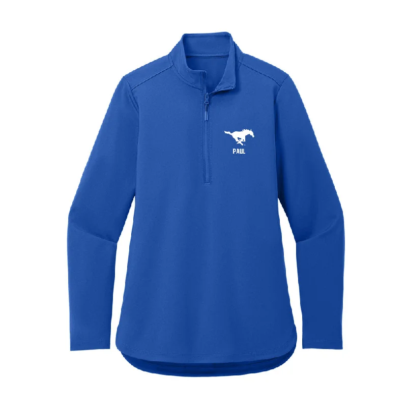 SMU - NCAA Women's Soccer : Sadie Paul - Women's Premium Quarter Zip Jacket Zippered Jacket Buttoned Jacket Snapped Jacket SMU - NCAA Women's Soccer : Sadie Paul - Women's Premium Quarter Zip Jacket Zippered Jacket Buttoned Jacket Snapped Jacket