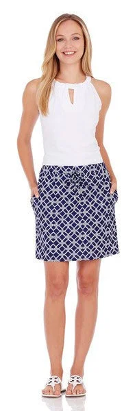 Jude Connally Chrissy Skirt in Nautical Rope Navy modal blend skirt
