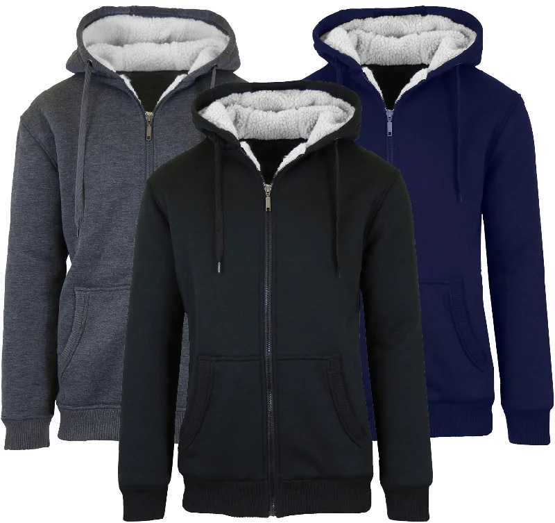 Adults Sherpa-Fleece Lined Zip Hoodie (6/Case) Hoodie with Rhinestones Sparkly Elegant