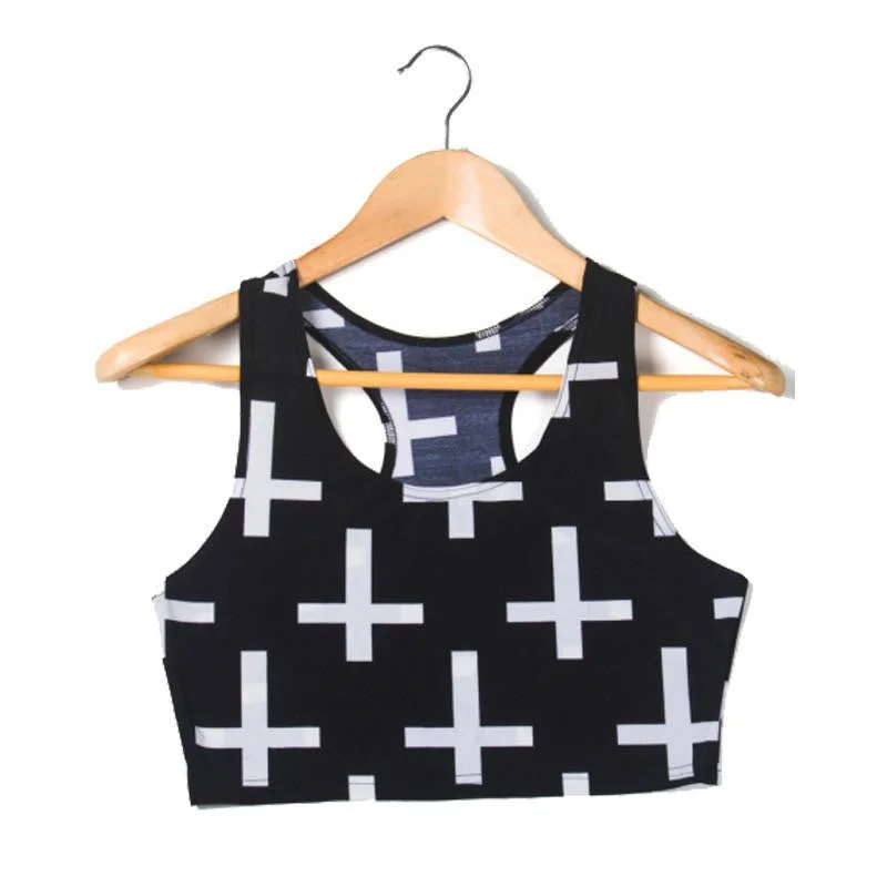 Women Crop Top Tank Top Vest women clothing punk S M L XL plus size peach tank top