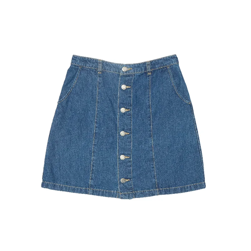 Denim Mini Skirt - W28" velvet skirt plush