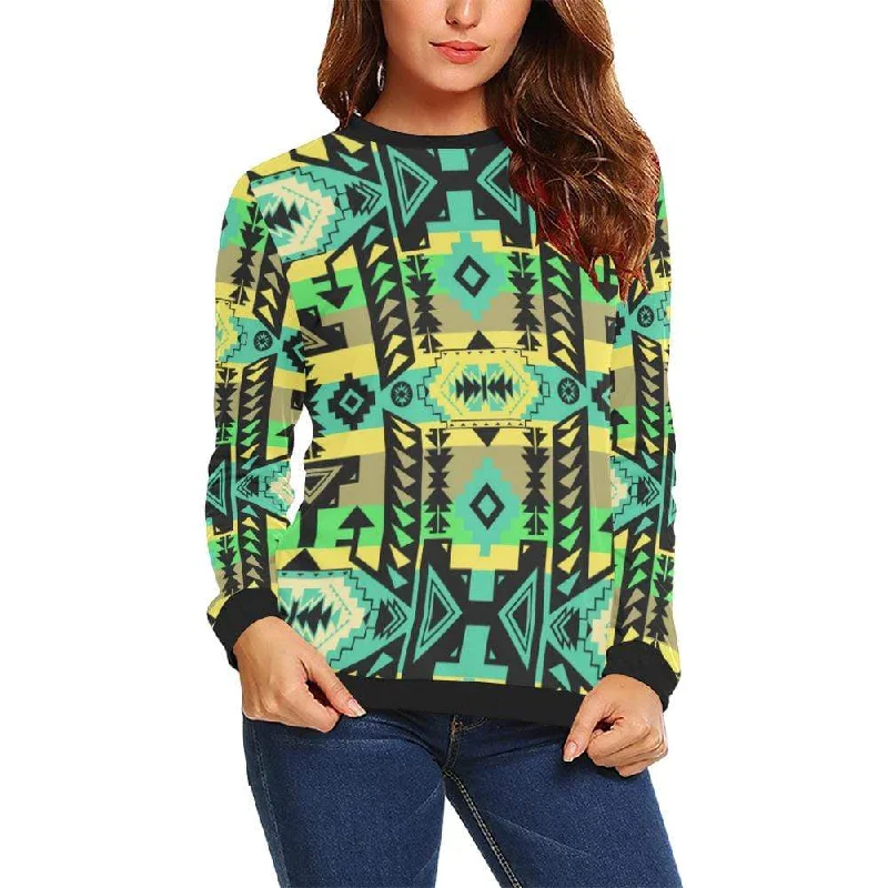 Chiefs Mountain Light Kelly Crewneck Sweatshirt for Women Hoodie with Ribbed Cuffs Snug Fit Comfort Chiefs Mountain Light Kelly Crewneck Sweatshirt for Women Hoodie with Ribbed Cuffs Snug Fit Comfort