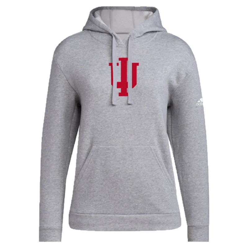 Indiana Hoosiers Women's Adidas IU Fleece Hoodie Hoodie with Sequins Glamorous Eye-catching