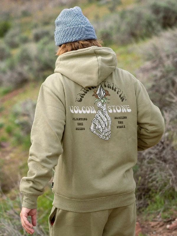 Earth Tripper Hoodie - Thyme Green Hoodie with Longline Fit Extended Stylish