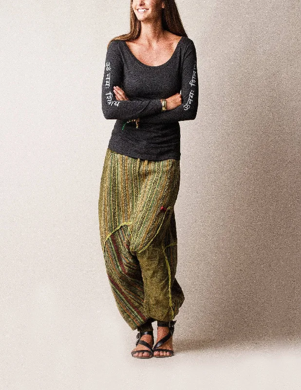 Free Spirit Pants - Olive Trendy Velvet Pants