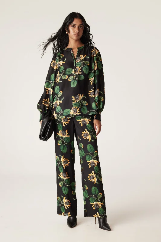 Eleanor Pant - Sweet Pea Print Comfortable Jogger Trousers