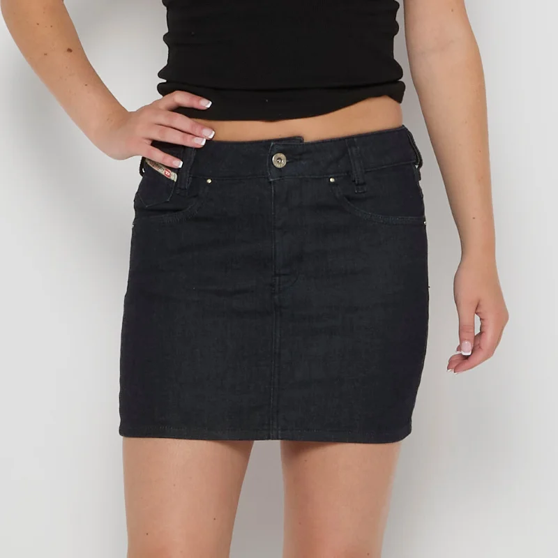 Diesel Denim Mini Skirt - UK 12 denim skirt casual