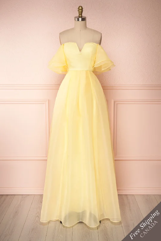Annoja | Yellow Chiffon Dress